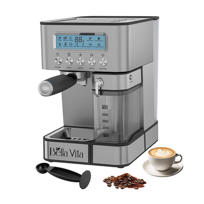 Bella Vita Espresso Coffee Machine with Milk Frothing System EM1302N