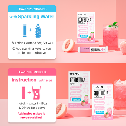 Teazen Kombucha Peach 10T