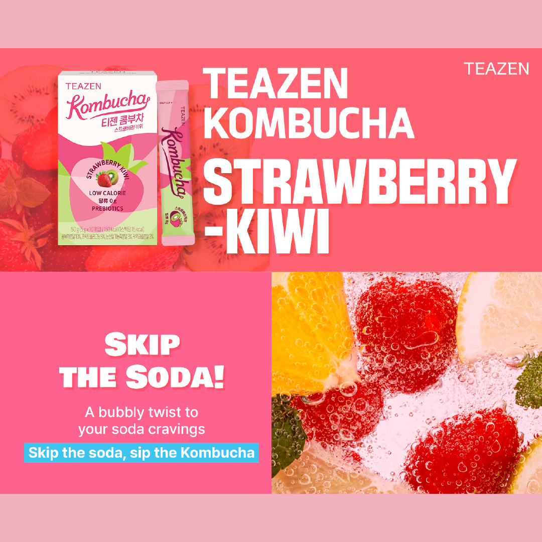 Teazen Kombucha Strawberry Kiwi 10T